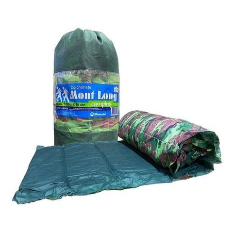Colchonete Camping Solteiro Sacola Transporte Verde F.a
