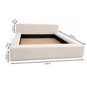 Ver imagem 2 de Cama King no Chão com Cabeceira Estofada Quarto Lançamento:linho Ocre