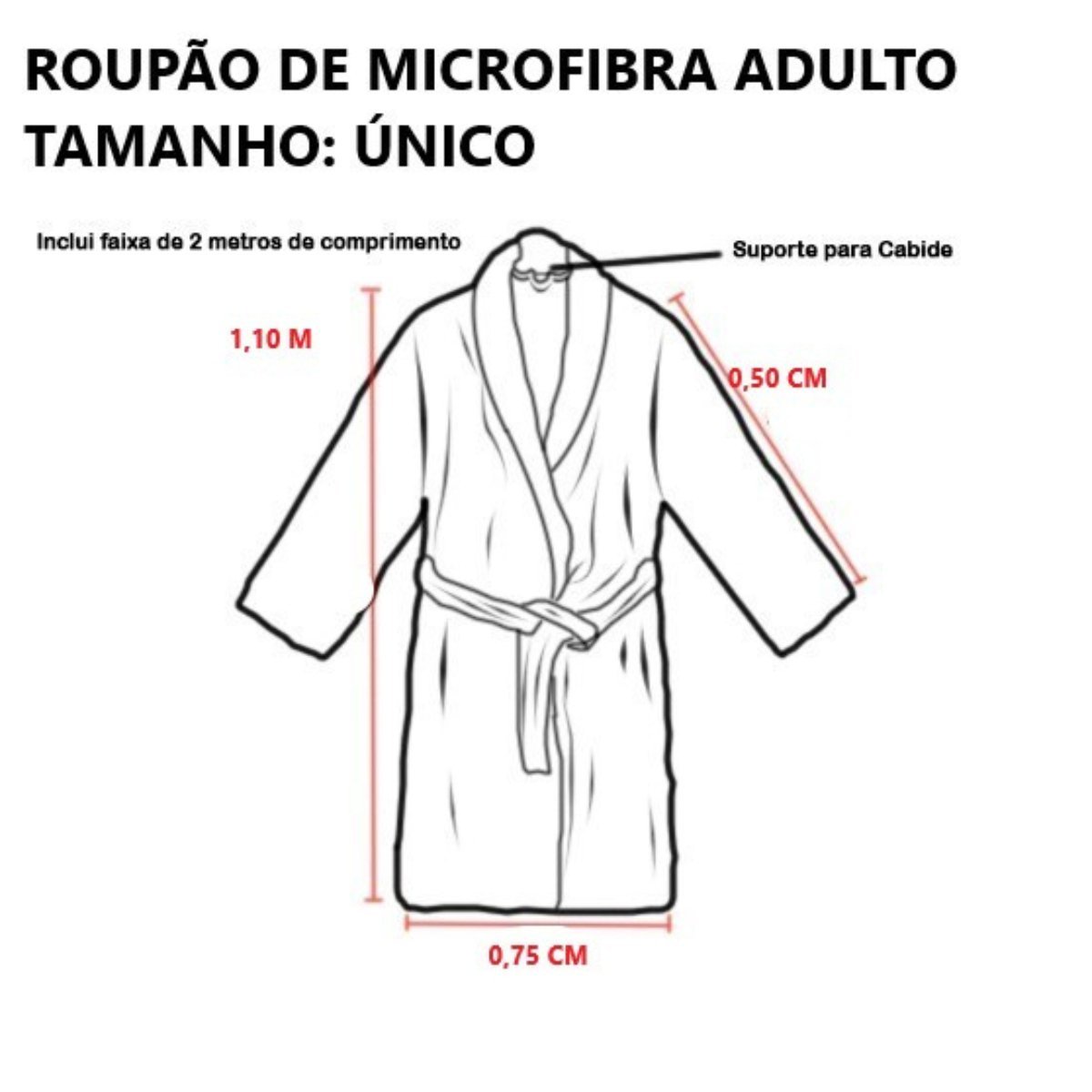 Roupão Feminino Preto Microfibra P/ Inverno Quentinho Macio - 2