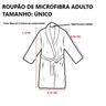 Roupão Feminino Preto Microfibra P/ Inverno Quentinho Macio - 2