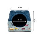 Ver imagem 2 de Cama Iglu e Toca para Cachorro Impermeavel Luppet Azul Pets - M