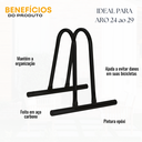 Ver imagem 3 de Suporte para 1 Bicicleta Bicicletario Bike Estacionamento Fixação para Condominio Casa Aro 24 Ao 29