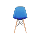Ver imagem 3 de Sc-001p-h - Cadeira Decor Assento em Acrilico na Cor Azul, Base Estilo Eiffel Madeira Bering