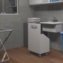 Ver imagem 2 de Nicho para Tanque Lavanderia Modelo com Alça Gabinete Embutir Multiuso Armário