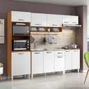 Ver imagem 1 de Cozinha Compacta Atenas com Balcão 120cm sem Tampo e Balcão 70cm Cinamomo Branco Aramóveis