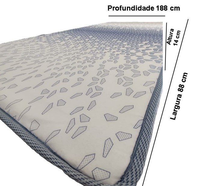 Colchão Solteiro D28 Espuma 88x188x12cm Dupla Face - 5