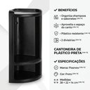 Ver imagem 3 de Porta Shampoo Parede Cantoneira Banheiro Duplo Organizador Canto Prateleira Preto Multiuso Suporte