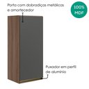 Ver imagem 4 de Armario Aereo 1 Porta MDF 40x90 cm Kali 119771 Carvalho Toq Chumbo Nicioli