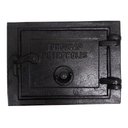 Ver imagem 2 de Porta Ferro Fundido Fornalha Cinzeiro Fogão a Lenha Suspiro Frontal 28x35cm