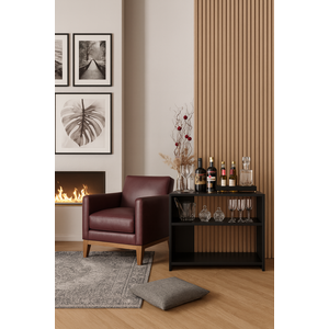 Móvel Aparador para Cantinho do Café em Mdf Preto