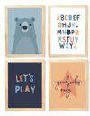 Ver imagem 1 de Kit Quadro Decorativo Infantil Urso Escandinavo Quarto Criança Bebê Enxoval