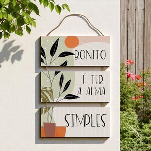 Placa Decorativa - Bonito É Ter