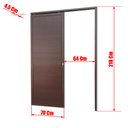 Ver imagem 4 de Porta de Correr Suspensa Lambril Dir L.25 Marrom Corten 210x70 Brimak
