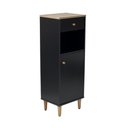 Ver imagem 1 de Gabinete Armário Banheiro Ditália 1pt 1gav Bn-07 Cor:preto