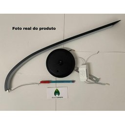 Arandela Polux 11w 60cm Preto Gmh - 4