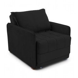 Poltrona Cama Reclinável Retrátil Viena Veludo Preto - Loja Sheep - 8