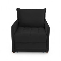 Poltrona Cama Reclinável Retrátil Viena Veludo Preto - Loja Sheep - 4