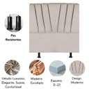 Ver imagem 4 de Cabeceira Solteiro Cama Box Estofada 90 Cm Antonella Veludo:bege