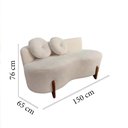 Ver mais imagens de Namoradeira Sofá Feijão Lounge Orgânica Couro Bege
