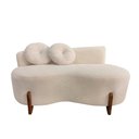 Ver imagem 4 de Namoradeira Sofá Feijão Lounge Orgânica Couro Bege