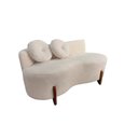 Ver imagem 2 de Namoradeira Sofá Feijão Lounge Orgânica Couro Bege