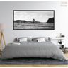 Quadro Decorativo Surf Preto e Branco 130x60 Moldura Preta 2x2 - 5