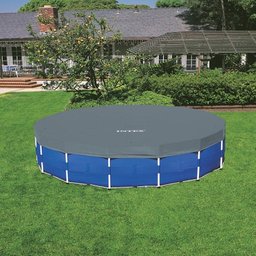 Piscina Armação 11.325 Litros com Escada Capa Forro e Bomba filtro 110 V - Intex - 5 Piscina Armação 11.325 Litros com Escada Capa Forro e Bomba filtro 110 V - Intex - 5