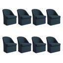Ver imagem 1 de Kit 8 Poltronas Decorativa Malli Veludo - Pallazio Cor:Azul Marinho