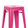 Banqueta alta Iron Tolix - Industrial - Aço - Vintage - Rosa - 2