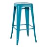 Banqueta alta Iron Tolix - Industrial - Aço - Vintage - Verde escuro - 1