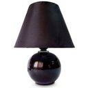 Ver imagem 1 de Abajur Esfera 23cm Base Ceramica Preta E27 Max 40W Cúpula Tecido Preto