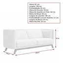 Ver imagem 4 de Sofá Oslo 2 Lugares 180cm Off White Bouclé Estrutura Madeira Sal Movelaria