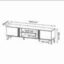 Ver imagem 7 de Rack com Painel para TV até 75 Polegadas Retrô 197CMX180CM Denver Marrom/Off White