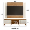 Ver imagem 3 de Rack com Painel para TV até 75 Polegadas Retrô 197CMX180CM Denver Marrom/Off White
