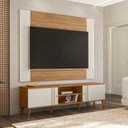 Ver imagem 4 de Rack com Painel para TV até 75 Polegadas Retrô 197CMX180CM Denver Marrom/Off White