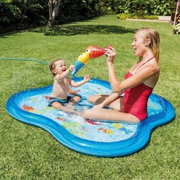 Piscina Infantil Peixinho Esguicho Baby Quadrada - Intex - 2