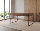 Ver imagem 1 de Mesa Industrial Filadélfia 120x75 Ferro Preto Tampo Amêndoa