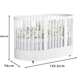 Berço Evolutivo Redondo Mini Cama 3 em 1 Encanto - 3