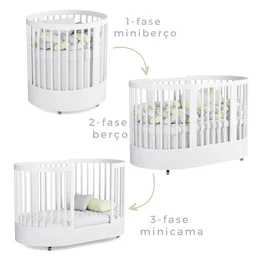 Berço Evolutivo Redondo Mini Cama 3 em 1 Encanto - 7