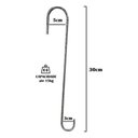 Ver imagem 2 de Gancho S Grande P/ Pendurar Plantas 30cm Kit 3 Peças