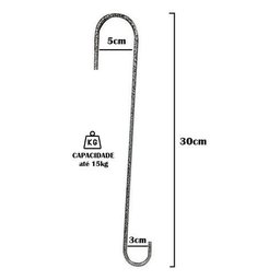Gancho S Grande P/ Pendurar Plantas 30cm Kit 3 Peças - 2