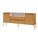 Ver imagem 3 de Balcão Buffet 184cm Tb403 com 2 Portas 2 Gavetas e 1 Nicho Freijó Off White Dalla Costa