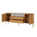 Ver imagem 2 de Balcão Buffet 184cm Tb403 com 2 Portas 2 Gavetas e 1 Nicho Freijó Off White Dalla Costa