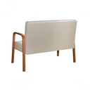 Ver imagem 3 de Sofá Anita 2 Lugares 108cm Bege Corino Fixo Estrutura Madeira Bella Decor