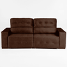 Sofá Retrátil e Reclinável Évora 1,80m Veludo Luxor Chocolate Espuma D28 - 4