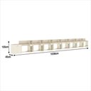 Ver imagem 6 de Conjunto de Escritório Smart 7 Livreiro 1 Buffet e 8 Mesas 90cm - Off White e Cedro