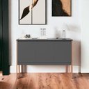 Ver imagem 1 de Aparador Buffet Meraki Industrial 3 Portas MDF MDP 120cm Preto Plata Móveis