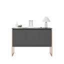 Ver imagem 3 de Aparador Buffet Meraki Industrial 3 Portas MDF MDP 120cm Preto Plata Móveis