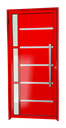 Ver imagem 1 de Porta Alumínio Lambril Miraggio c/Puxador D.Vermelho 100 Brimak