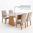 Ver mais imagens de Conjunto Sala de Jantar 4 Lugares Retangular Tampo MDF 120x80cm Mesa Lyra e Cadeiras Carol